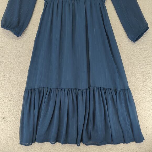 J. Crew Factory Teal Midi Dress - Picture 4 of 9